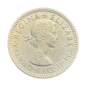 6 Pence - Elizabeth II 1st portrait; without 'BRITT:OMN'  1962 KM 903